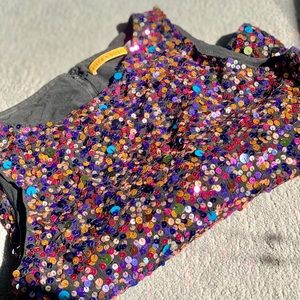 Alice + Olivia Mona Mini Fitted Sequin Dress